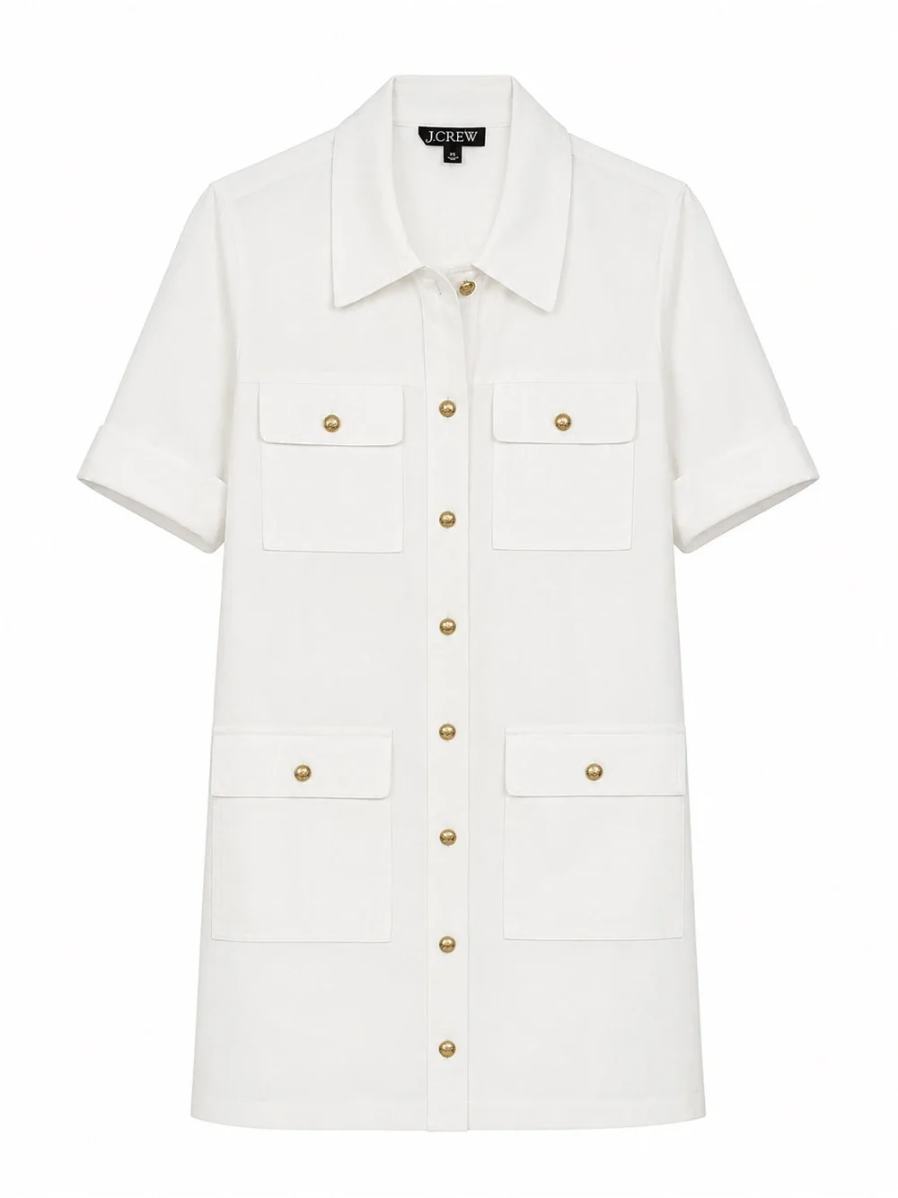J. Crew Gamine Shirtdress in Linen (White)
